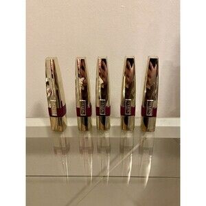 (5) L'OREAL Caresse Wet Shine Lip Stain Gloss in 186 Berry Persistent NEW Lot